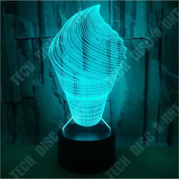 TD® Ny 3D Glass Färgglad Liten Bordslampa Touch Present Qilin Glass Färgrik 3D Nattljus 3D Liten Atmosfär
