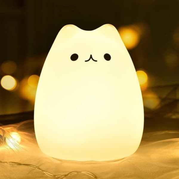 TD® Cat LED-nattlampa för babybarn Bärbar sänglampa Idealisk för sovrumsvardagsrum och utomhuskontrollerbar av T