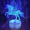 Miniatyrbild 3 av 4: TD® 3D Unicorn Lamp Dimbar Touch med fjärrkontroll LED-belysning 7 färger Ljus Nattljus