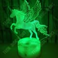 Miniatyrbild 4 av 4: TD® 3D Unicorn Lamp Dimbar Touch med fjärrkontroll LED-belysning 7 färger Ljus Nattljus