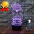 Miniatyrbild 1 av 4: TD® 3D-lampa Optisk illusion Led Nattljus 3D-lampa 7 Färg Led Nattlampor För Barn Touch Led Bord Usb Lampara La