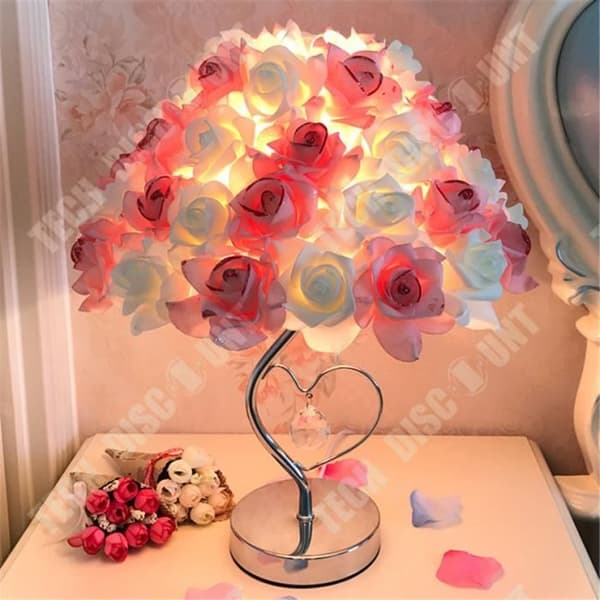 TD® Crystal Bordslampa Rose Flower Nattljus Sänglampa Heminredningslampor inomhusbelysning
