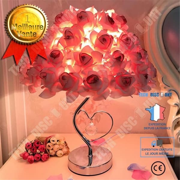 TD® Crystal Bordslampa Rose Flower Nattljus Sänglampa Heminredningslampor inomhusbelysning