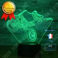 Miniatyrbild 1 av 4: TD® Dekorativ USB-motorcykel 7 färger Fjärrkontroll Optisk illusion Nattljus 3D-visualisering Bordsbordslampor 3D-glöd LED-lampa
