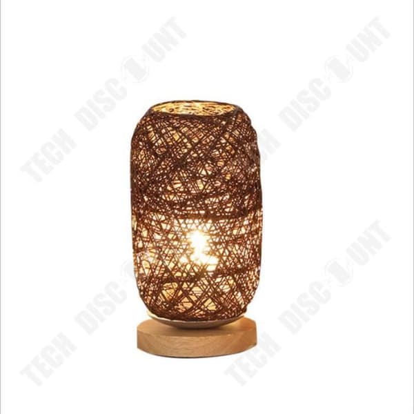 TD® Wood Rotting String Ball Lights Bordslampa Sovrum Hem Art Decor Skrivbordslampa