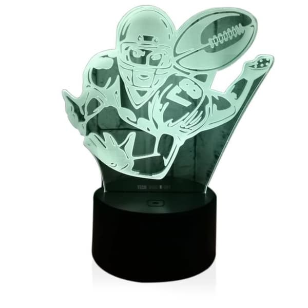 TD® 3D Optisk LED-nattlampa 3D LED-nattlampa Spela Rugby Amerikansk fotboll med 7 ljusfärger för heminredning