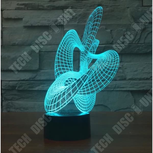TD® Sammanfattning Konstnärligt 3D nattljus - Lamp Agrave; 3D optisk illusion med lampa À Detektor