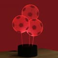 Miniatyrbild 2 av 4: TD® Optisk bordslampa dekorativ touch 7 färger optisk illusion - fotbollsmodell - låg förbrukning USB-kabel 3 AAA-batterier