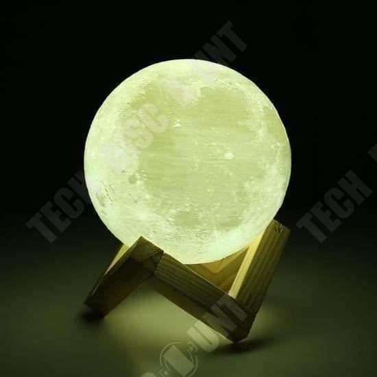 TD® Moon Lamp, Touch Moonlight Nattlampa i sovrummet, 3D Uppladdningsbar Switch Heminredning, fin present till en vän