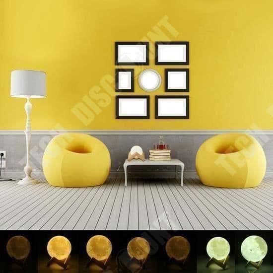 TD® Moon Lamp, Touch Moonlight Nattlampa i sovrummet, 3D Uppladdningsbar Switch Heminredning, fin present till en vän