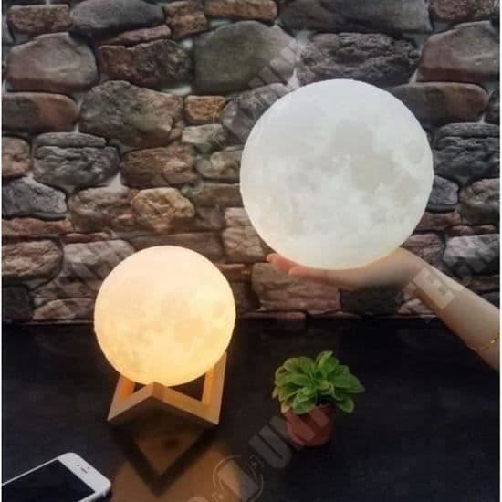 TD® Moon Lamp, Touch Moonlight Nattlampa i sovrummet, 3D Uppladdningsbar Switch Heminredning, fin present till en vän