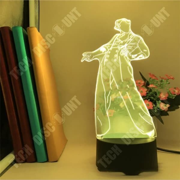 TD® Nattljus-7-16 färger Akryl 3D-lampa LED Nattljus Dekorativ sensor Färgglad nattsensor