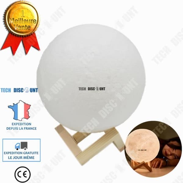 TD® 3D månformad LED-lampa Barnrumsatmosfär dröm skönhet/Modernt föremål trendljus inredning