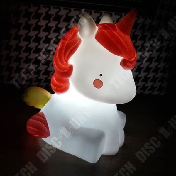 TD® Unicorn Sänglampa LED Vitt Ljus Söt Unicorn Barnrum Inredning Baby Night Light