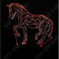 Miniatyrbild 2 av 4: TD® Creative Running Pony 3D Night Light Present 3D Fjärrkontroll Dekorativt ljus LED Touch Färgglad bordslampa
