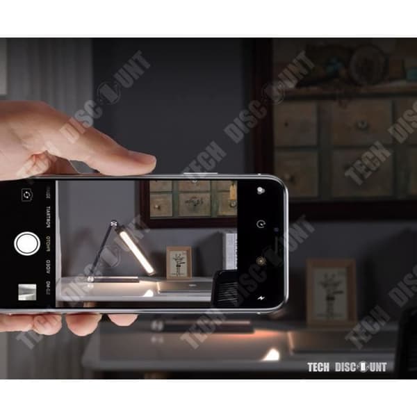TD® Led skrivbordslampa USB uppladdningsbar trådlös justerbar sängtelefon triangulärt roterande nattlampa flexibelt nattduksbord