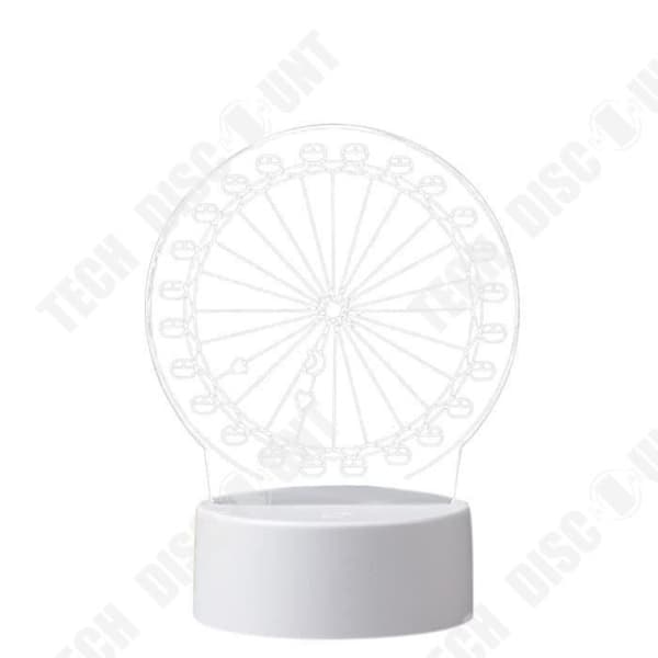 TD® USB 3D Akryl Nattljus LED Bord Skrivbord Sovrum Inredning present varmvit lampa Hollogram dekor nattlampa lampa
