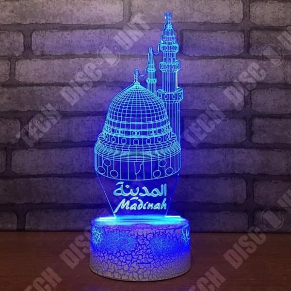 TD® Optisk bordslampa dekorativ taktil 7 färger optisk illusion - modell medinah - låg förbrukning USB-kabel eller 3 AA-batterier