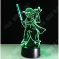 Miniatyrbild 1 av 4: TD® Optisk bordslampa dekorativ taktil 7 färger optisk illusion - yoda-modell - USB-kabel med låg förbrukning eller 3 AAA-batterier