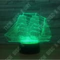 Miniatyrbild 1 av 4: TD® Optisk bordslampa dekorativ touch 7 färger optisk illusion - piratmodell - låg förbrukning USB-kabel eller 3 batterier