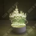 Miniatyrbild 3 av 4: TD® Optisk bordslampa dekorativ touch 7 färger optisk illusion - slottsmodell - låg förbrukning USB-kabel 3 AAA-batterier