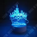 Miniatyrbild 2 av 4: TD® Optisk bordslampa dekorativ touch 7 färger optisk illusion - slottsmodell - låg förbrukning USB-kabel 3 AAA-batterier