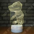Miniatyrbild 4 av 4: TD® Optisk bordslampa dekorativ touch 7 färger optisk illusion - söt dinosaurie - låg förbrukning USB-kabel 3 AAA-batterier