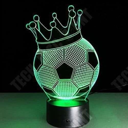 TD® Optisk bordslampa dekorativ touch 7 färger optisk illusion modell fotboll King - låg förbrukning USB-kabel 3 AA-batterier