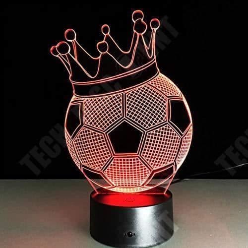 TD® Optisk bordslampa dekorativ touch 7 färger optisk illusion modell fotboll King - låg förbrukning USB-kabel 3 AA-batterier