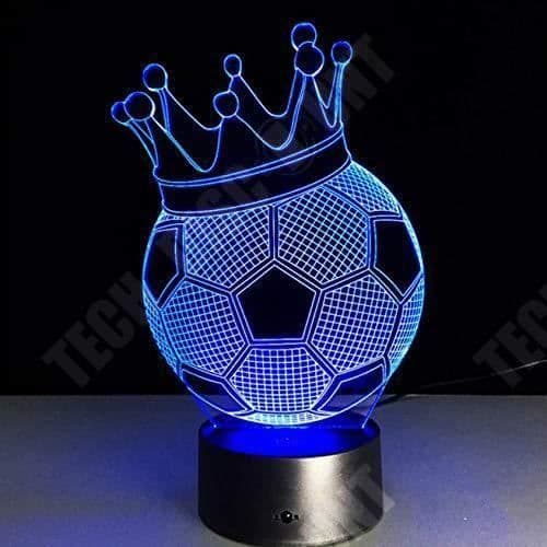 TD® Optisk bordslampa dekorativ touch 7 färger optisk illusion modell fotboll King - låg förbrukning USB-kabel 3 AA-batterier