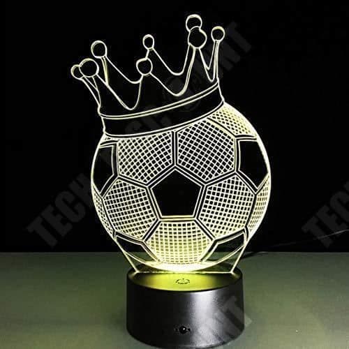 TD® Optisk bordslampa dekorativ touch 7 färger optisk illusion modell fotboll King - låg förbrukning USB-kabel 3 AA-batterier