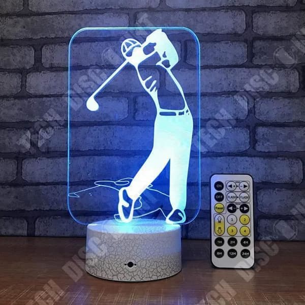 TD® Optisk bordslampa dekorativ taktil 7 färger optisk illusion - Baseballmodell - USB-kabel med låg förbrukning 3 AAA-batterier