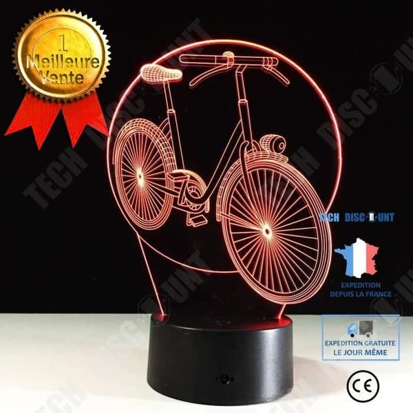 TD® 3D LED optisk lampa Vintage Cykel Form Nattljus /7 färger Ändra dekoration /Bästa sovrum kontorsinredning