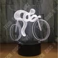 Miniatyrbild 2 av 4: TD® Optisk bordslampa dekorativ touch 7 färger optisk illusion - cyklistmodell - låg förbrukning USB-kabel 3 AAA-batterier