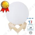 Miniatyrbild 1 av 4: TD® 3D Moon Lamp 15CM Printing 2 Colors with Touch Switch Uppladdningsbar Night-3D Night Light för sovrummet