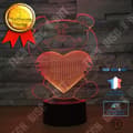 Miniatyrbild 1 av 4: TD® 3D-lampa LED-ljus Björnform Kärlek/ 7 färgbyte Touch Switch LED Nattljus Akryldekoration Nattljus