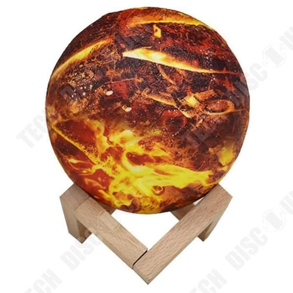 TD® Burning planet dekorativt ljus eld planet inredning LED-ljus högt batteri energisparande 7 färger