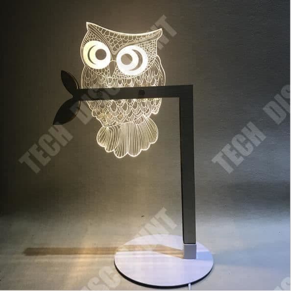 TD® 3D LED Nattlampa Barns Nattlampa för Sovrum Sängbord Dotter Son Presentdekor Kreativ Atmosfär med USB-kabel