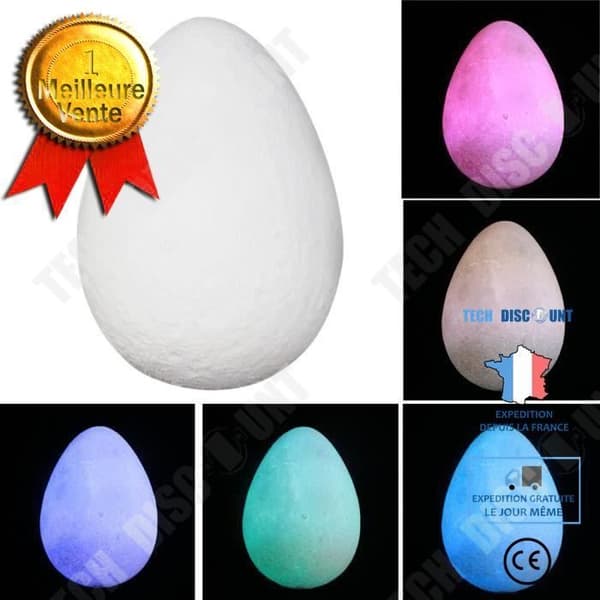 TD® 3D-lampa USB-handhållna ovoid-lampor/bordsnattlampa/sänglampa Skrivbordsdekoration Färgglad gåva