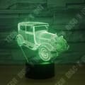 Miniatyrbild 1 av 3: TD® Optisk bordslampa dekorativ touch 7 färger optisk illusion - gammal bil - låg förbrukning USB-kabel 3 AAA-batterier
