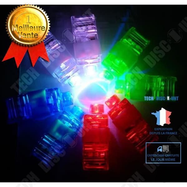 TD® Light Up Finger Ring/ Unisex dans LED-tillbehör/ Kreativt/ Vackert unikt ringdansljus Rave Party Glow
