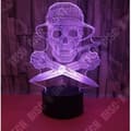 Miniatyrbild 3 av 4: TD® Optisk bordslampa dekorativ touch 7 färger optisk illusion - piratmodell - låg förbrukning USB-kabel eller 3 batterier
