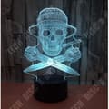 Miniatyrbild 2 av 4: TD® Optisk bordslampa dekorativ touch 7 färger optisk illusion - piratmodell - låg förbrukning USB-kabel eller 3 batterier