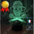 Miniatyrbild 1 av 4: TD® Optisk bordslampa dekorativ touch 7 färger optisk illusion - piratmodell - låg förbrukning USB-kabel eller 3 batterier