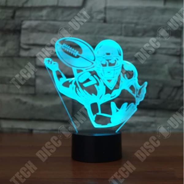 TD® Dekorativ USB Man 7 färger Fjärrkontroll Optisk illusion Nattljus 3D-visualisering Bordsbordslampor 3D-glöd LED-lampa