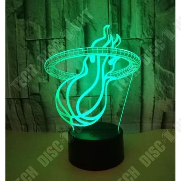 TD® Dekorativ optisk lampa touch 7 färger optisk illusion flammande Basketmodell lågförbrukning USB-kabel 3 AAA-batterier