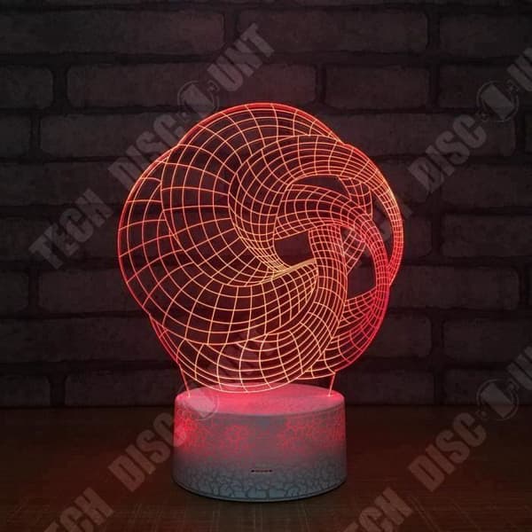 TD® Optisk bordslampa dekorativ touch 7 färger optisk illusion modell illusion - låg förbrukning USB-kabel eller 3 AAA-batterier