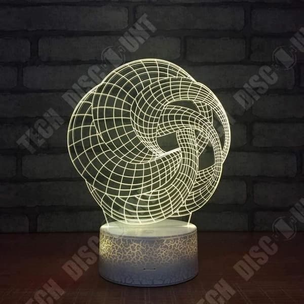 TD® Optisk bordslampa dekorativ touch 7 färger optisk illusion modell illusion - låg förbrukning USB-kabel eller 3 AAA-batterier