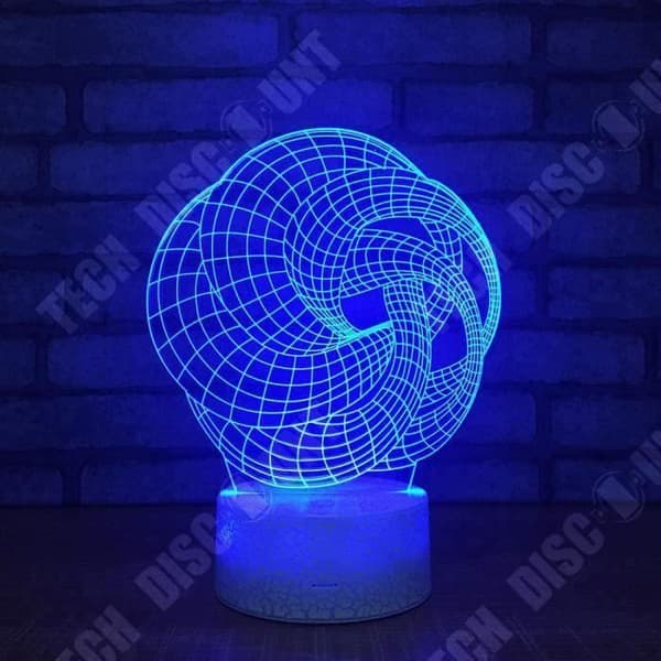 TD® Optisk bordslampa dekorativ touch 7 färger optisk illusion modell illusion - låg förbrukning USB-kabel eller 3 AAA-batterier