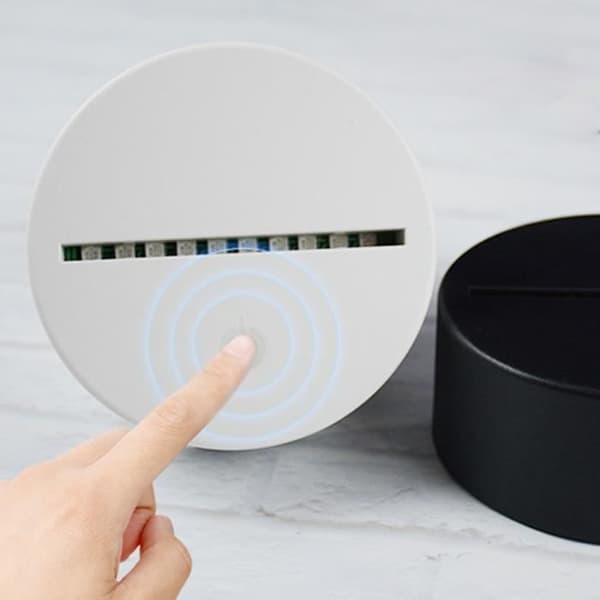TD® Optisk bordslampa dekorativ taktil 7-färgs optisk illusion - Eiffeltornsmodell - USB-kabel med låg förbrukning 3 AA-batterier